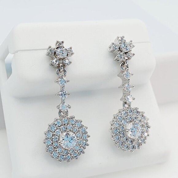 "925 Sterling Silver Cubic Zirconia Earrings, U19254845 - Picture 8 of 11